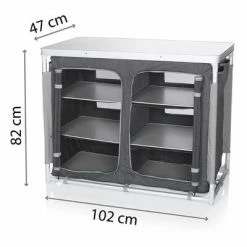 Campart Travel Cuisine d'extérieur Madrid Gris 102x47x82 cm -Loisirs de plein air Soldes Magasin image 6 436381