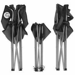 VidaXL Table et chaises de camping 3 pcs Gris -Loisirs de plein air Soldes Magasin image 6 44384