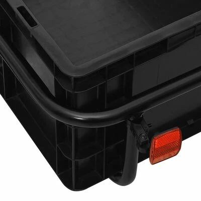 VidaXL Remorque de vélo/chariot à main 155x60x83 cm Acier Noir 6 VidaXL Remorque de vélo/chariot à main 155x60x83 cm Acier Noir – Image 6